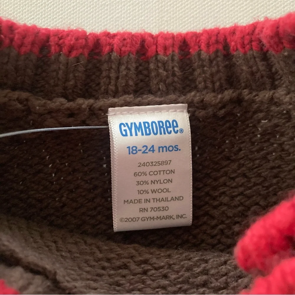 Gymboree Baby Boy 18-24 Months Fall Sweater Thanksgiving Brown Orange NWT
